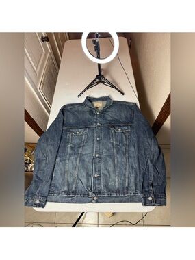 New Polo Ralph Lauren Blue Core Replen Long Sleeve Collared
Trucker Jacket 4XLT